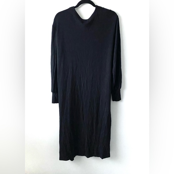 🛑SOLD🛑Black Longline Open Front Brushed Duster Cardigan Size Small/Medium - Picture 2 of 4